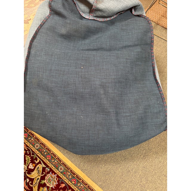Nautical Nautical Two Toned Denim Lounge Bean Bag Chair For Sale - Image 3 of 12