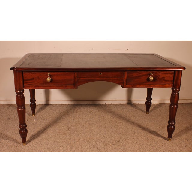 19th Century Mahogany Two-Drawer Desk For Sale - Image 12 of 12