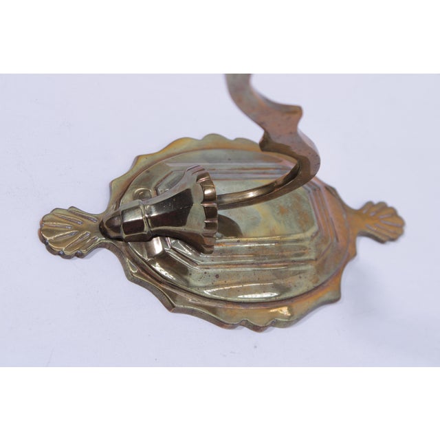 Metal Pair of Mottahedeh Brass Winterthur Candle Sconces For Sale - Image 7 of 12
