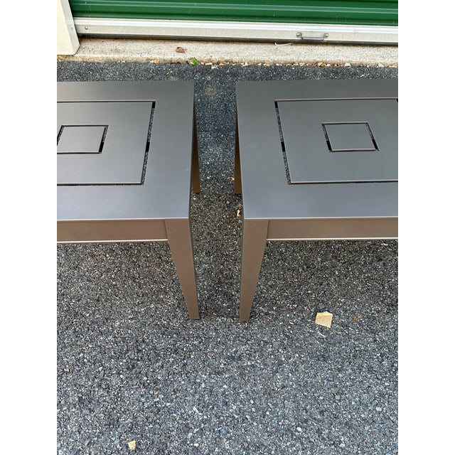 McKinnon and Harris Pair McKinnon and Harris Wyatt Square Side Tables For Sale - Image 4 of 7