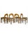 A sculptural set of 4 Arcadia dining chairs designed by Adalberto Caraceni for Tagliabue. Defined by their distinctive...