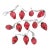Vintage Red Kugel-Style Mercury Glass Christmas Ornament Garland, 48" For Sale