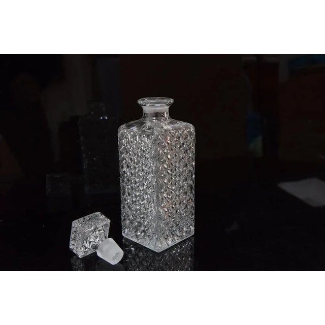 Vintage Crystal Glass Liqueur Decanter, 1950s. For Sale - Image 8 of 9