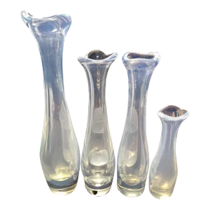 1950s Sven Palmqvist for Orrefors Opalescent Art Glass Bud Vases - Set of 4