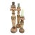 Romantic Trio - Distressed Painted Wooden Candleholders For Sale