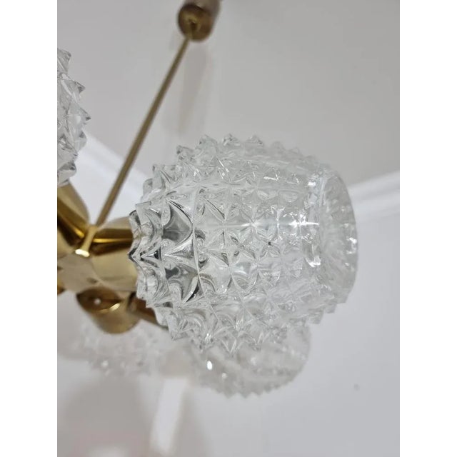 Chandelier in Cut Glass from Kamenický Šenov For Sale - Image 4 of 7