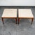 Mid-Century Modern Mid Century Modern End Tables Attributed to Lane Side Nightstand Set Pair Marble Square MCM For Sale - Image 3 of 12