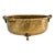 Vintage Hammered Brass Cachepot Planter With Paw Feet and Decorative Handles For Sale