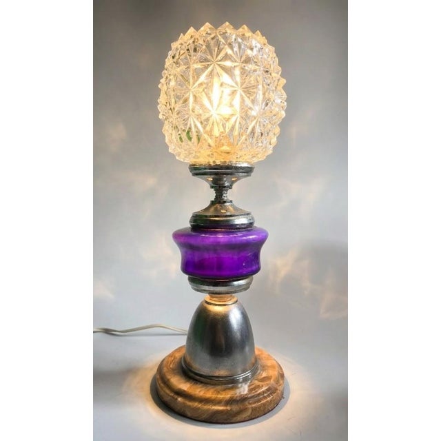 1950s Mid-Century Lamp Made of Glass, Onyx, and Marble For Sale - Image 11 of 15