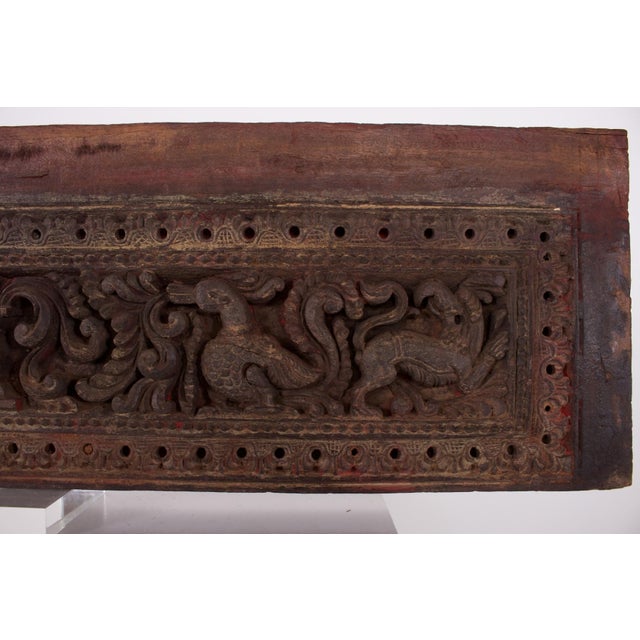 Indian Carved Panel with Yalis and Annapakshi Decoration For Sale - Image 3 of 8