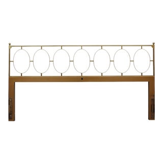 Mid Century Modern John Stuart Brass Beds King Headboard For Sale