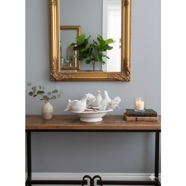 Ceramic Vintage-Style Italian Ceramic Dove Bowl - Hand-Finished For Sale - Image 7 of 9