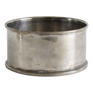 Vintage 1960s Italian Silver-Plate Wine Coaster For Sale