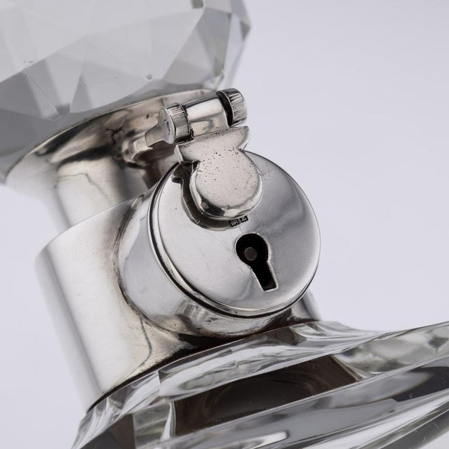 20th Century English Solid Silver & Glass Spirit Decanter from Mappin & Webb, 1929s For Sale - Image 11 of 18