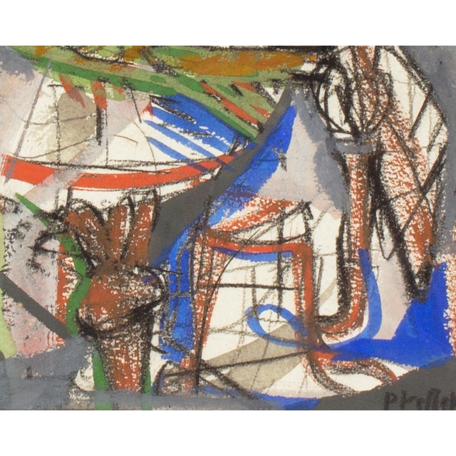 Abstract Mixed Media Painting by Josef Presser For Sale - Image 4 of 8