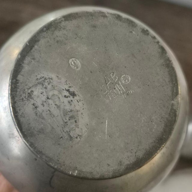 Pewter Vase from Guldaktiebolaget, 1920s For Sale - Image 6 of 7