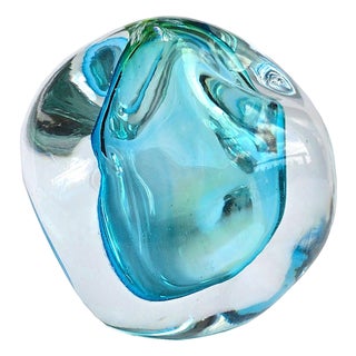 Vintage Art Glass Paper Weight by Jacqueline Terpins For Sale