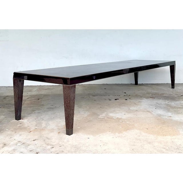 Vintage Monumental 15 Ft Cerused Wood Dining Table For Sale - Image 4 of 16