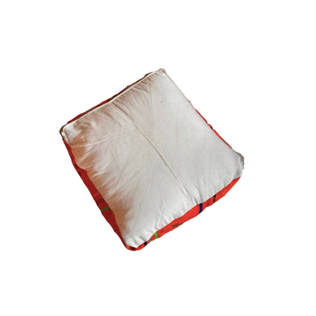 Kilim Moroccan Pouf Cover For Sale - Image 4 of 4