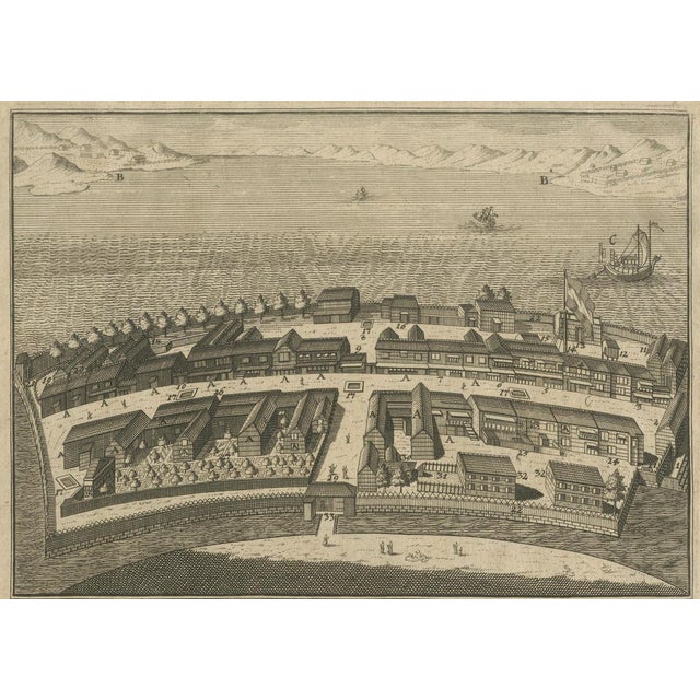 Nagasaki Japan Voc Engraving, 1736 For Sale - Image 4 of 11