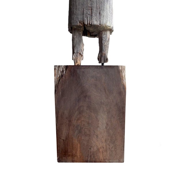 Wood Life-Sized Dayak Tribe Female "Hampatong" Guardian, Borneo, Early 20th Century 11 For Sale - Image 7 of 9