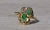 Gold The Trabant: Ladies 14K Gold Ring set with Emerald and Diamond For Sale - Image 8 of 10
