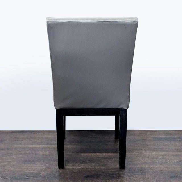 2000 - 2009 Set of Four Leather Dining Chairs With Wood Frame For Sale - Image 5 of 6