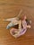 Beautiful set of two ethereal vintage Italian Cartepesta hanging angels with instruments to hang in your windows or on...
