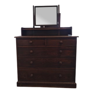Chest of Drawers 2 Over 3 With Mirror Back From Dover Castle For Sale