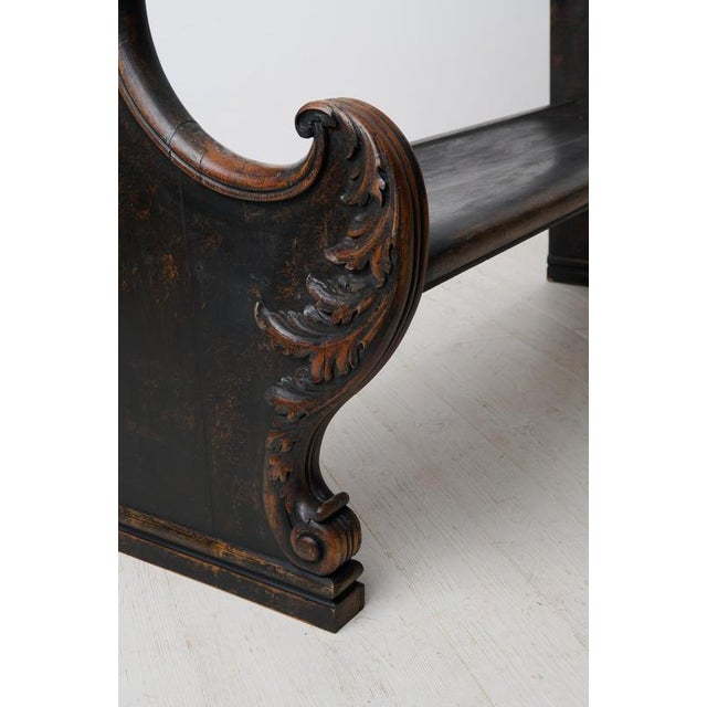Antique Swedish Rustic Pine Bench For Sale - Image 10 of 16