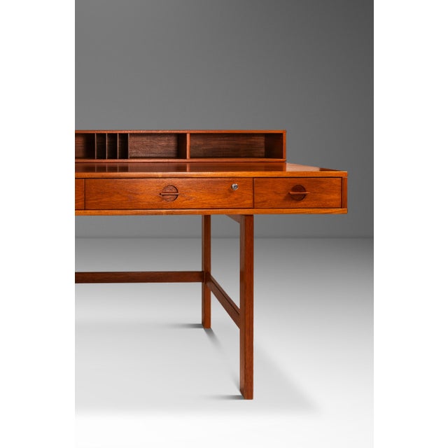 Danish Mid-Century Modern Flip-Top Executive Desk in Teak by Peter Løvig Nielsen, Denmark, C. 1960s For Sale - Image 15 of 18
