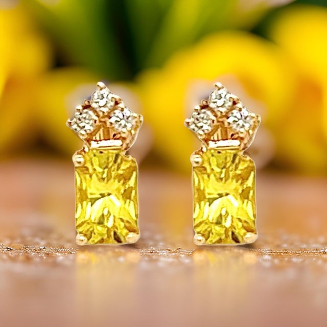Natural Sapphire Diamond Earrings 14k Gold 1.74 TCW Certified For Sale - Image 16 of 18