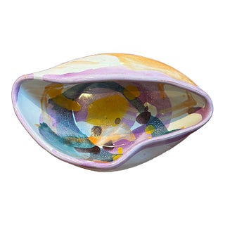 Fornaro Italian Ceramic Multicolored Dish For Sale