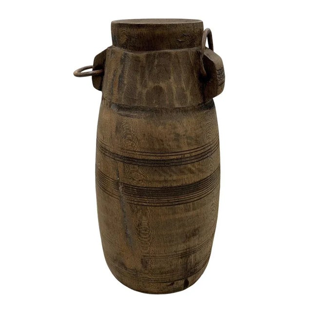 Vintage Indian Wood Vessel For Sale In Los Angeles - Image 6 of 6
