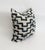 Custom pillow featuring 100% linen in the Tulu pattern with a feather/down insert and zipper closure. An indigo blue...