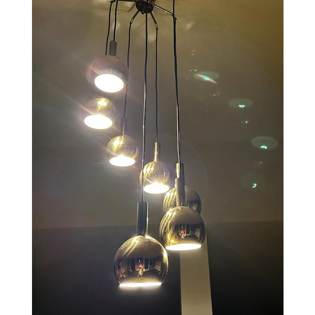 Mid-Century Cascade Pendant Light in Brass from Staff Leuchten, 1970s For Sale - Image 6 of 18