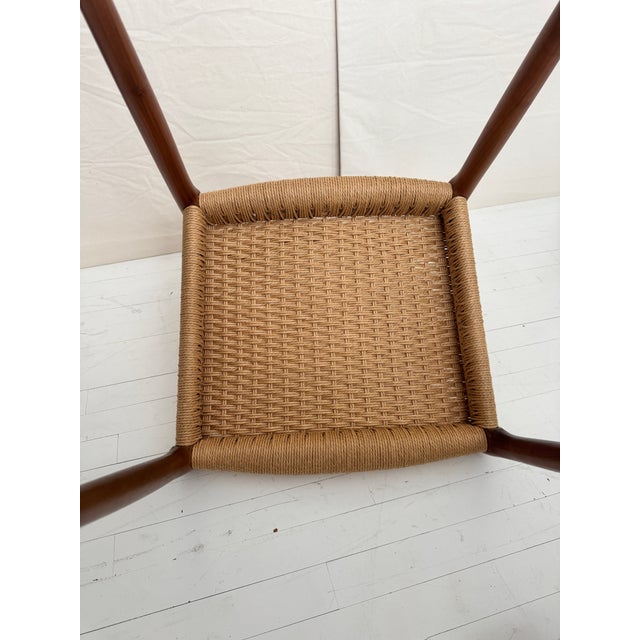 Mid 20th Century Jl Møller Model 78 Teak Dining Side Chair With Danish Paper Cord Seat, Set of Six 6 For Sale In New York - Image 6 of 8