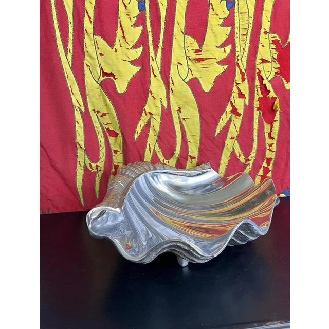 Sculptural Polished Aluminium Open Clam Shell Champagne Cooler For Sale - Image 14 of 17