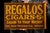 American Antique Regalos Cigars Double-Sided Tin Flange Sign For Sale - Image 3 of 5