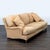 This Crate & Barrel 3-seat sofa features a classic beige striped fabric and includes three back cushions and two matching...