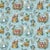 Sanderson Alice in Wonderland Wallpaper in Puddle blue - a Sample For Sale
