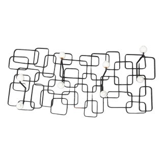 Metal Wall Coat Rack, 1970s For Sale