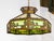 Light Green Early 20th Century Pale Green-Amber Slag Glass Pendant Light With Scenic Trim For Sale - Image 8 of 12
