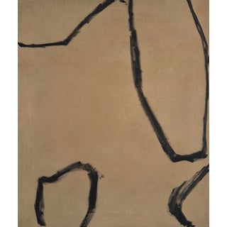 Modern Beige Abstract Painting| Oil Contemporary Picture for Interior Decor For Sale