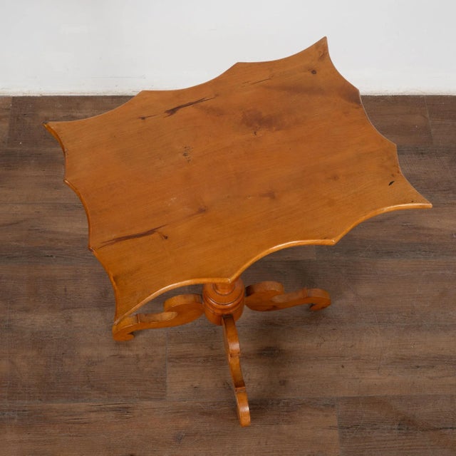 Late 19th Century Pair, Biedermeier Small Pedestal Side Tables, Sweden Circa 1890 For Sale - Image 5 of 10