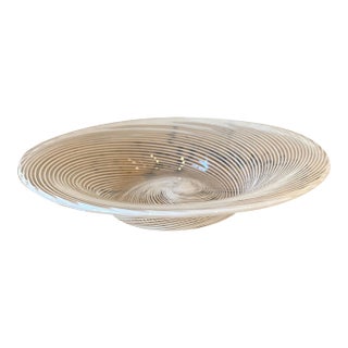Late 20th Century Handblown "Messa Filigrano" Vide-Poche, Trinket Dish For Sale