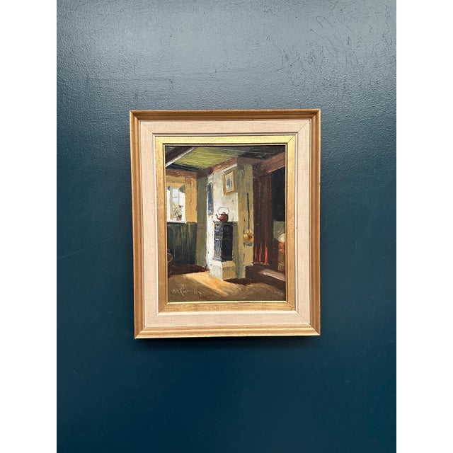 Osvald Rasmussen, Kitchen, 1960s, Oil on Canvas For Sale - Image 10 of 11