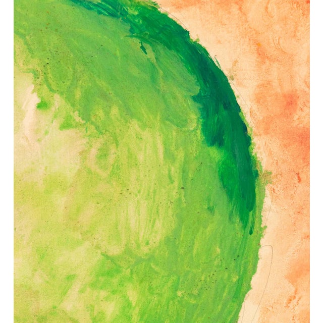 Joseph Lawrence Gardella Green Circle Mixed Media For Sale - Image 4 of 9