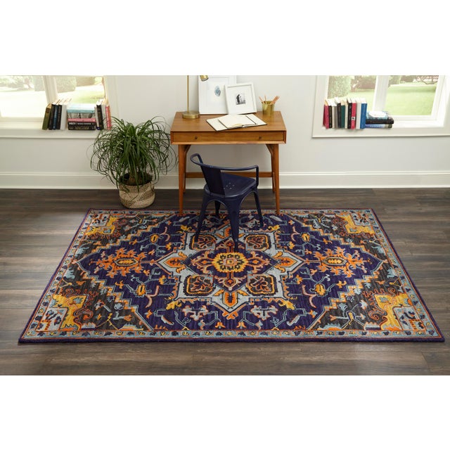 Navy Hand Tufted Area Rug 8' X 10' Chairish