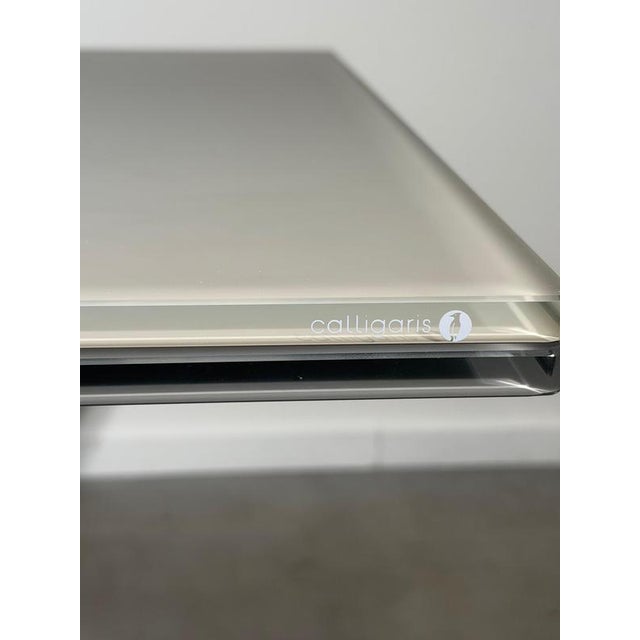 Echo Extendable Dining Table in Glass from Calligaris For Sale - Image 4 of 9